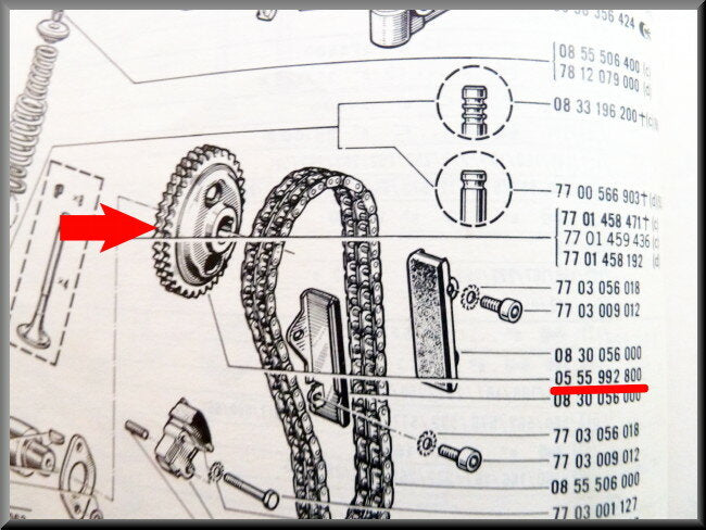 Nokkenas tandwiel – Renault 12 Gordini – OEM 0555992800