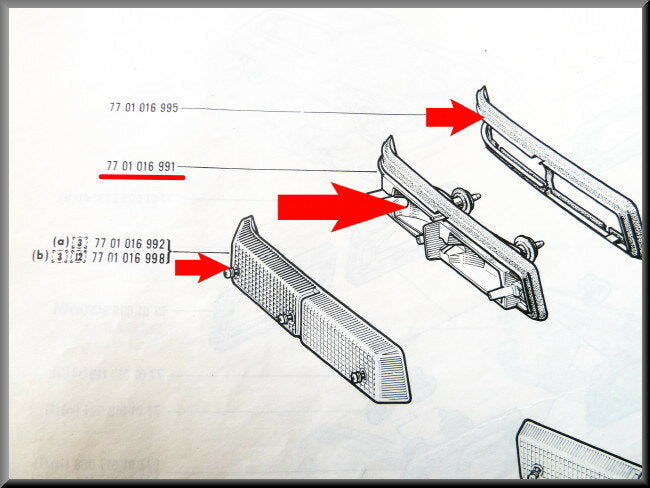 Knipperlicht voorzijde rechts – Renault 16 TX – Renault 5 Turbo - Venturi - OEM 7701016991