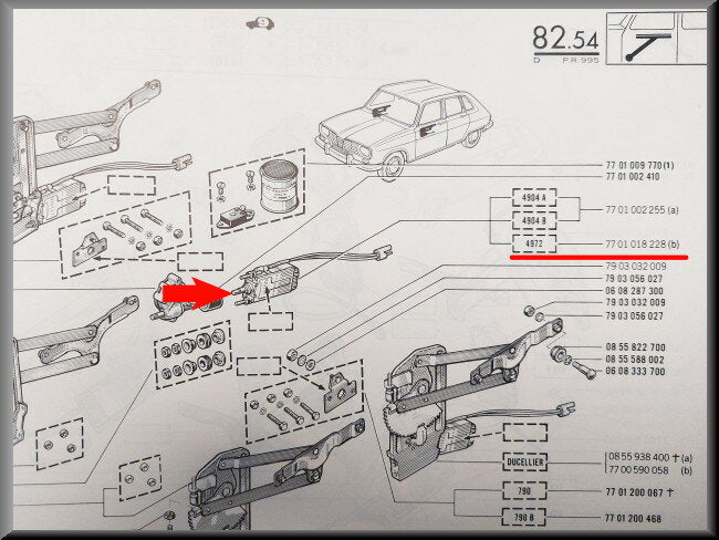 Ruithefmotor – Renault TS, TX (eerste type) – OEM 7701018228A