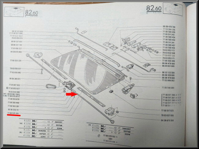 Aandrijfas open dak – Renault 16 - Renault 30 – Renault diverse – OEM 7700525319 / 7700525320 – Used