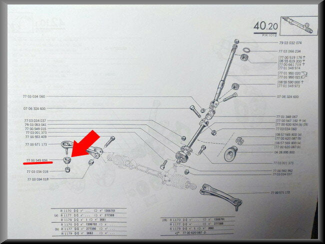 Cache rotule de direction – Renault – OEM 7700549694