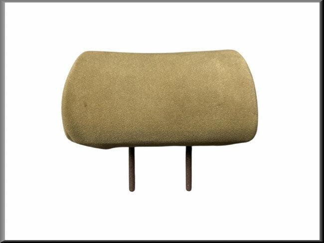 Hoofdsteun beige stof smalle afstand bevestigingssteunen – Renault 16 – OEM 211113 – Used
