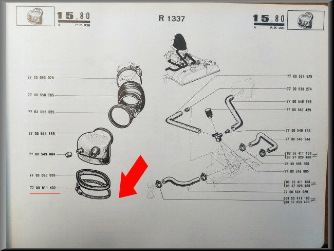 Clip couvercle carburateur – Renault 12 – Renault Alpine -OEM 7700511432