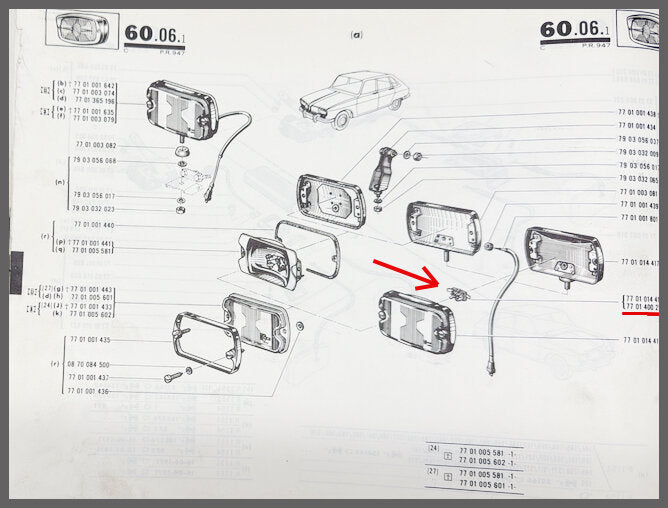 Fitting verstraler – Renault 4 – Renault 12 - Renault 16 - Renault diverse - OEM 7701400252 – NOS