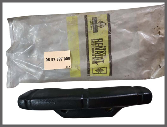 Armleuning (zwart leer) – Renault 12 – OEM 0857597000 – NOS