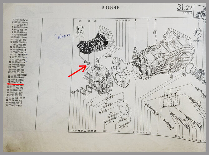 Douille de guidage timonerie – Renault 16 – Renault 12 - Renault diverses - OEM 7700567812