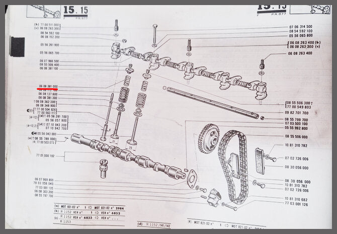 Small valve spring – Renault 16 TL – OEM 0608381000