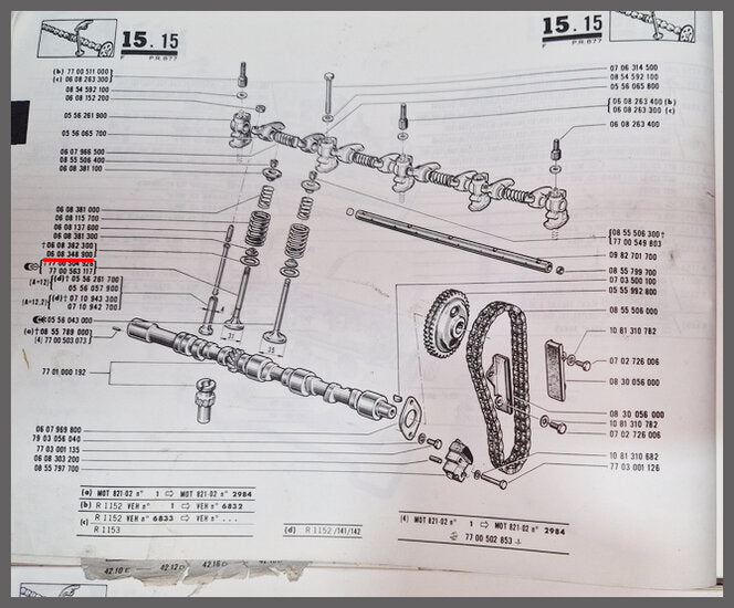 Valve spring ring double valve spring – Renault 16 TL – OEM 0608348900 – Used