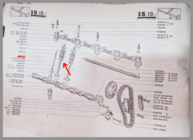 Valve spring washer – Renault 16 L-TL – OEM 0607970300 – Used