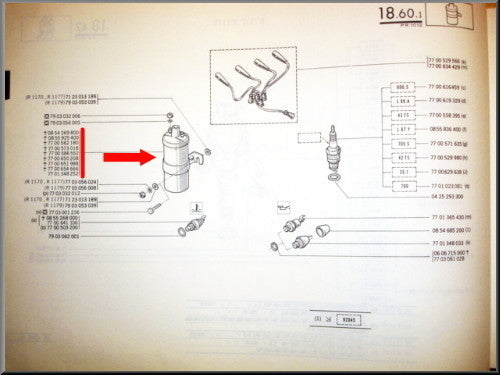 Bobine Bosch – Renault 12 – Renault 16 - renault diverse - OEM 7701348252A