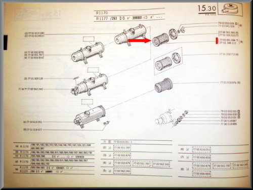 Filtre à air – Renault 12 – OEM 7701348115