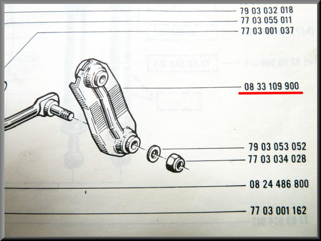 Silent bloc liaison stabilisateur arrière – Renault 16 – OEM 0833109900