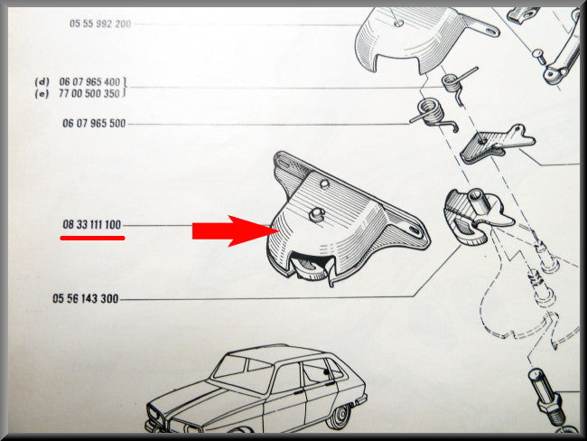 Kofferbak slot – Renault 16 – OEM 0833111100