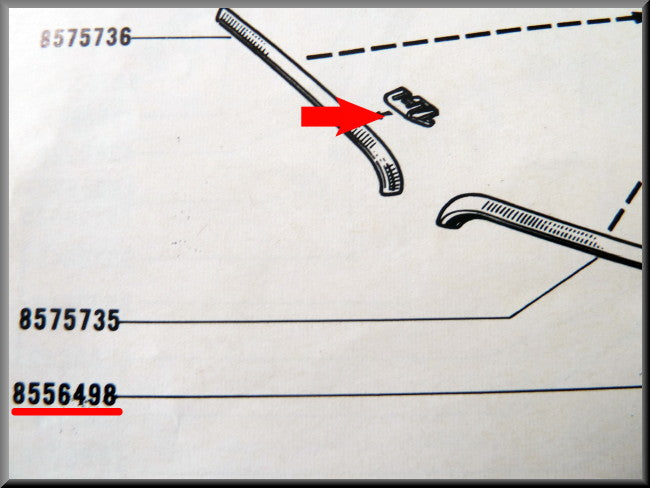 Agrafe de baguette de calandre – Renault 16 – OEM 7701493018