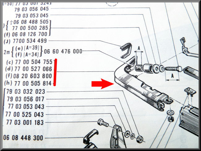 Angle de pare-chocs avant droit – Renault 16 TS (premier type) – OEM 7700504755