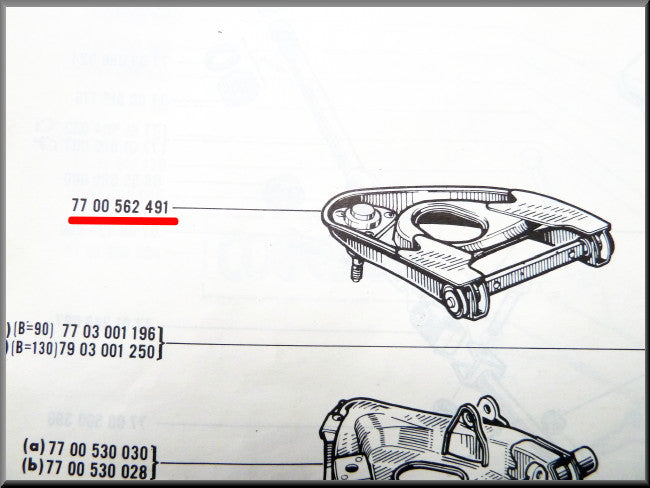Bovenste draagarm rechts – Renault 16 - OEM 7700562491
