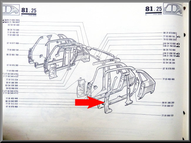 A Stijl links – Renault 16 – OEM 7701000133