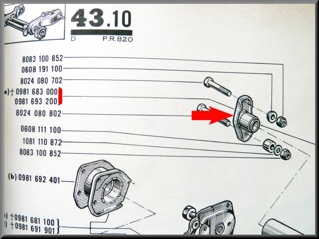 Repair kit inner silent-block rear axle.