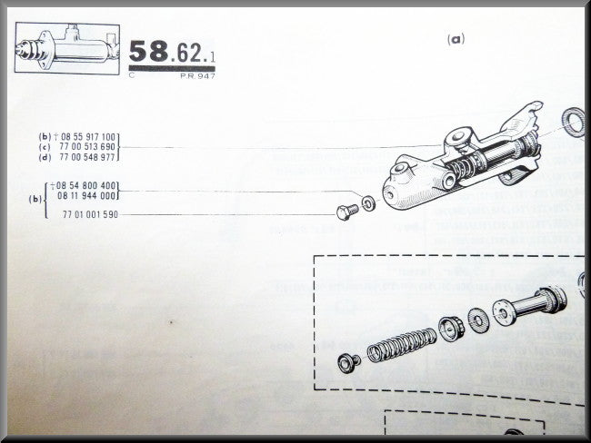 Hoofdremcilinder – Renault 16 TS type 1 – OEM 7700513690