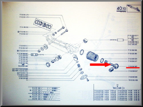 Œillet de direction – Renault 12 – Renault 16 – Renault 17 – OEM 7700504987