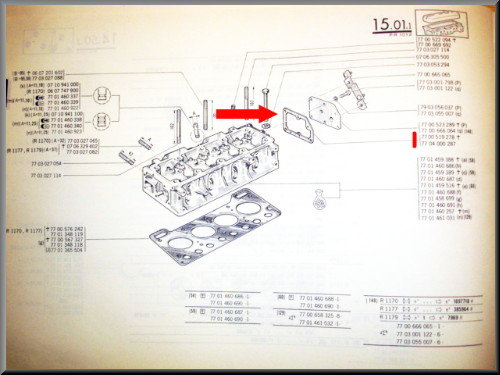 Joint de cache-culbuteurs – Renault 12 – Renault 15 - Renault 17 - Renault divers - OEM 7700519278