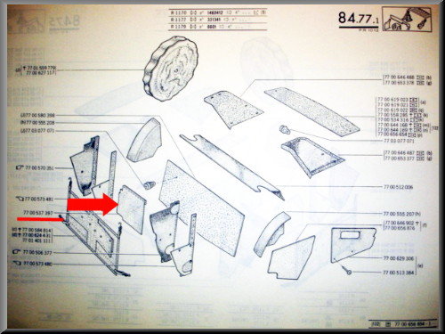 Radiator baffle – Renault 12 – OEM 7700537397