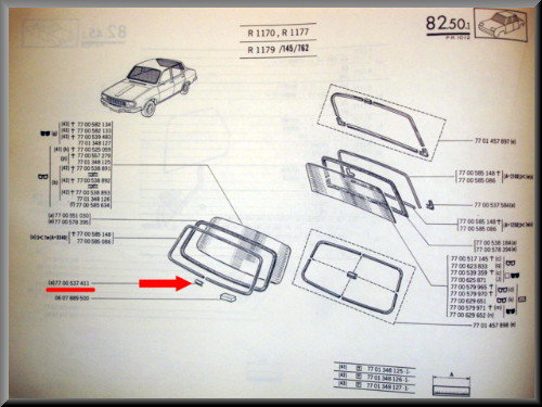 Pièce de jonction pour jonc chromé de pare-brise – Renault 12 – OEM 7700537411 – Occasion