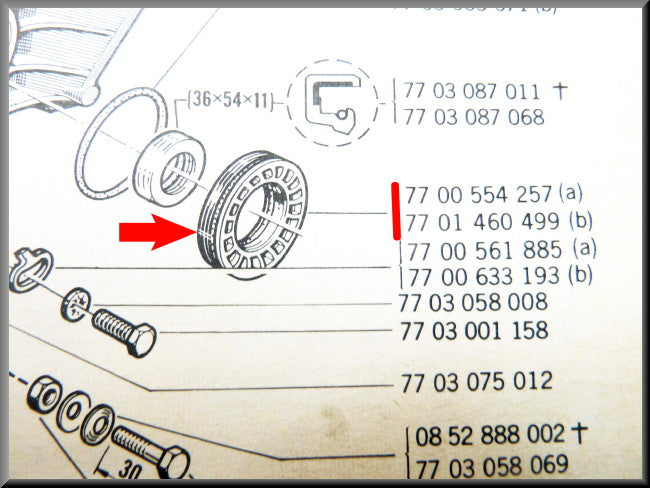 Joint spi et vis de fixation – Renault 12 – Renault 16 - Renault divers - OEM 7700554257