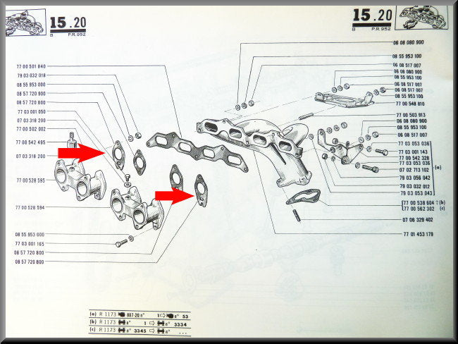 Joint de collecteur d'admission – Renault 12 Gordini – Renault 16 - Alpine A110 - OEM 0857720800