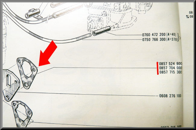 Joint de pompe à essence – Renault 16 L, TL – OEM 0857524900 / 7700564395
