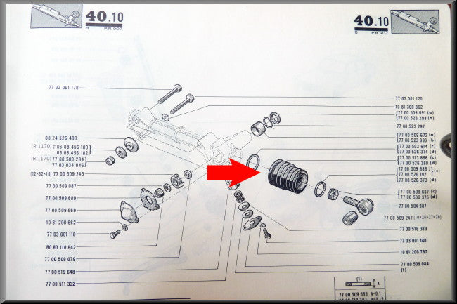 Soufflet de crémaillère – Renault 12 – Renault 16 - Renault divers - OEM 7700526380 / 7700553714