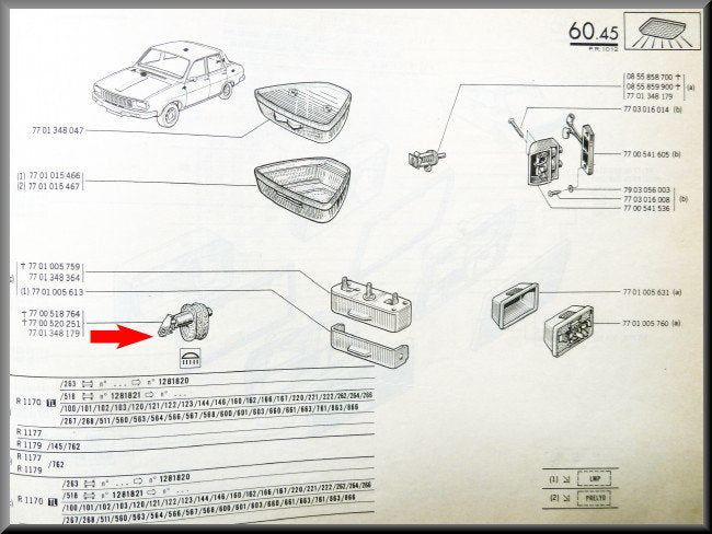 Interrupteur de porte éclairage intérieur avec caoutchouc – Renault 12 – Renault 15 - Renault 16 - OEM 7700520251