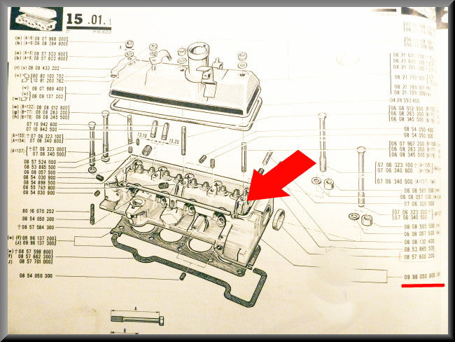 Culasse – Renault 16 (1150 - 1152) – OEM 0996050800 – NOS