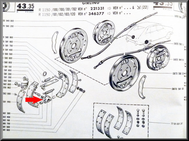 Girling Rear Brake Adjuster – Renault 16 (R1150 - R1151) – OEM 0870582100