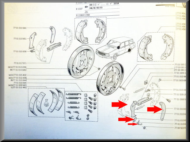 Mécanisme de réglage de frein – Renault 12 – FEO 7701010650