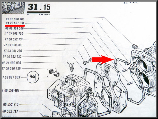 Joint de boîte de vitesses – Renault 16 – OEM 0428537100