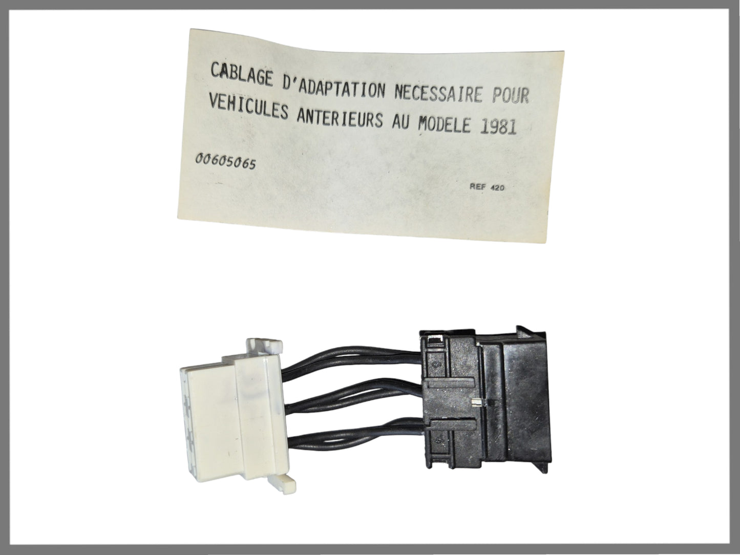 Verloopkabel met stekkers achterlicht - Renault 14 - OEM 00605065
REF 420