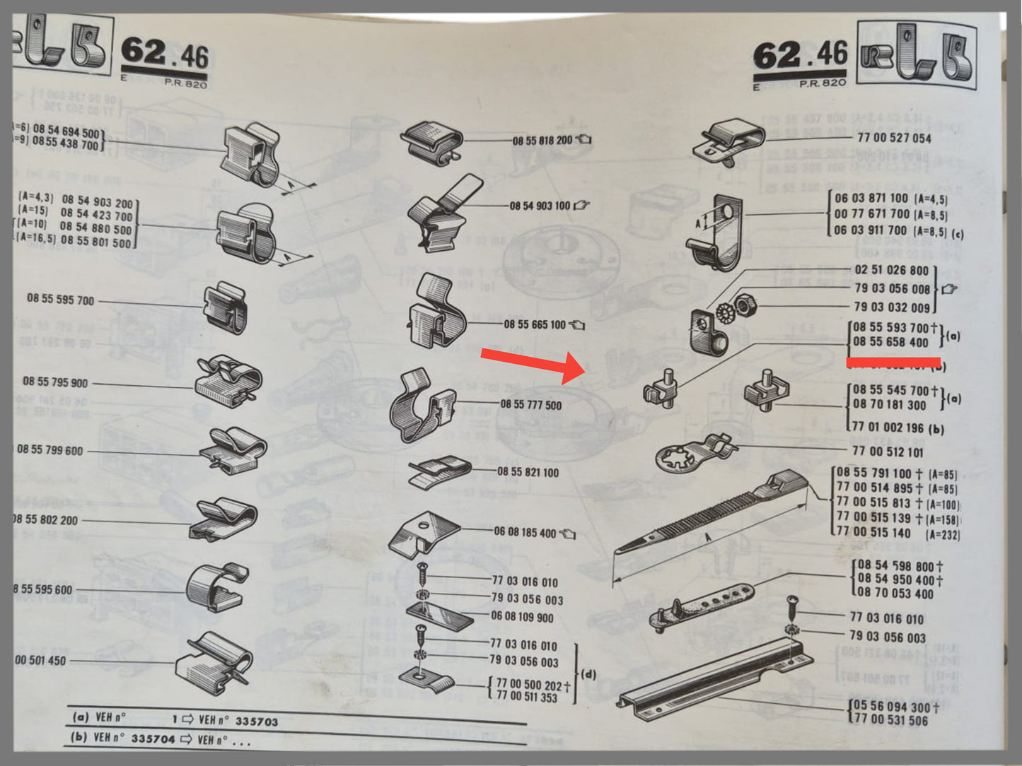 Leidingklem - Renault 16 - OEM 0855658400 en 7703079066