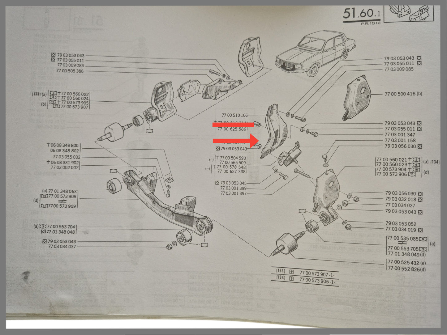 Engine mount left - OEM 7700510106