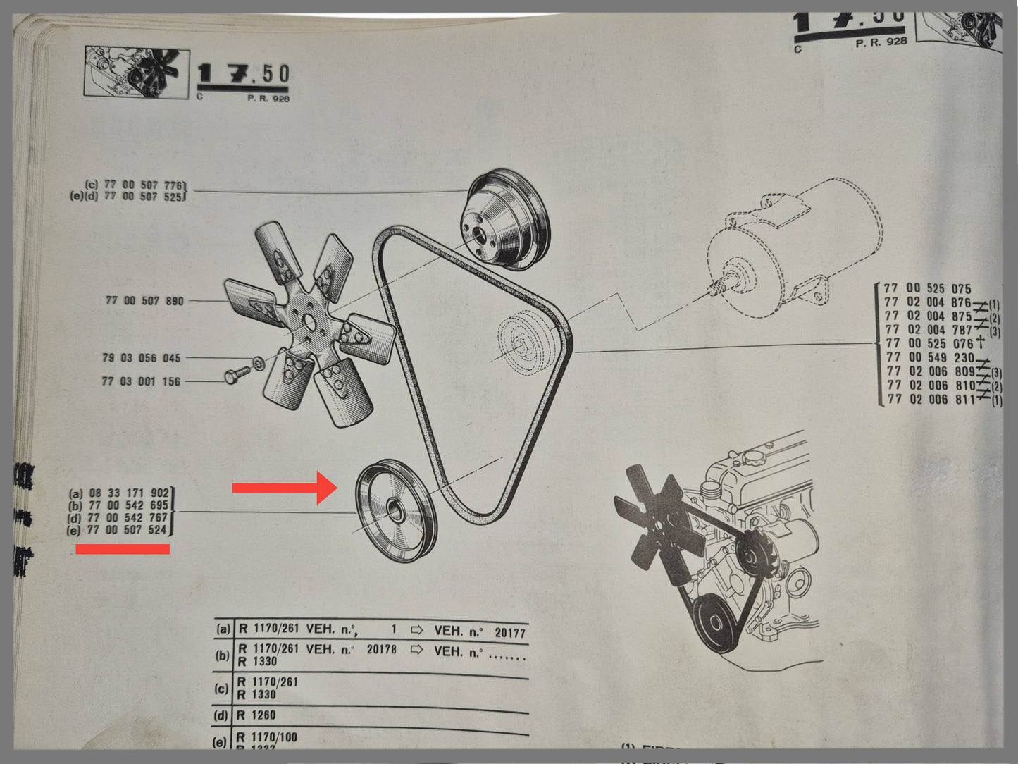 Poulie de vilebrequin - Renault 12 - OEM 7700507524
