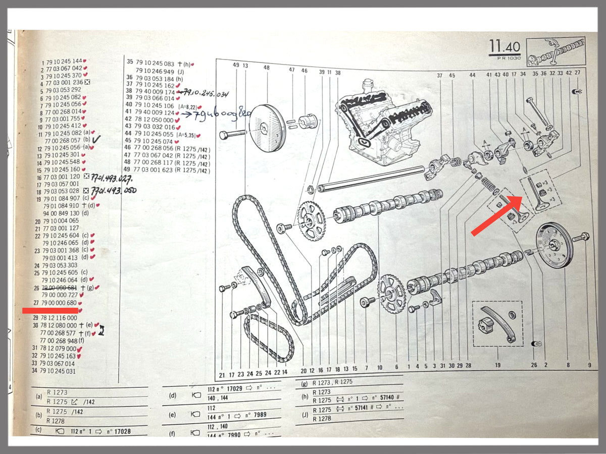 Einlassventil - Renault 20 - Renault 30 - OEM 7900000680