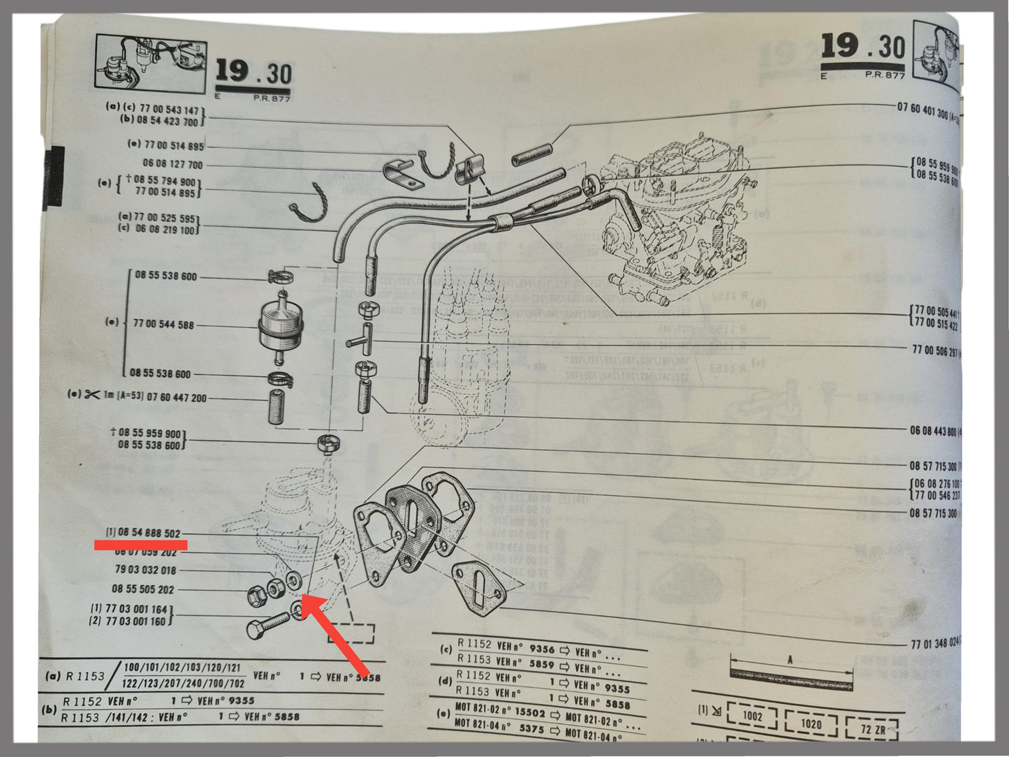Spanring gegolfd M8 – Renault 16 – OEM 0854888502