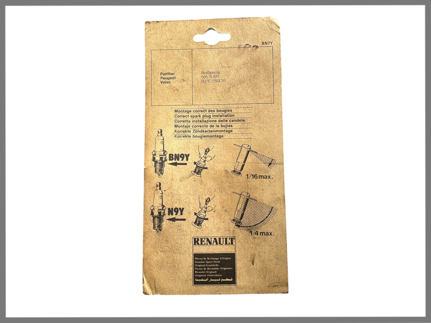 Bougie set van 4 - Renault 20 - OEM 7701403004
