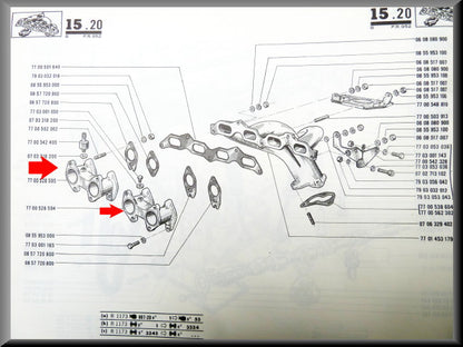 Collecteur d'admission – Renault 12 Gordini – OEM 7700528595 / 7700528594