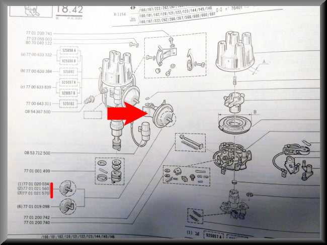 Vacuum vervroeging ontstekingsunit Ducellier – Renault 12 – Renault 15 - Renault 16 - OEM 7701020034