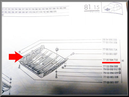 Benzine tank bescherming – Renault 12 – OEM 7700564710