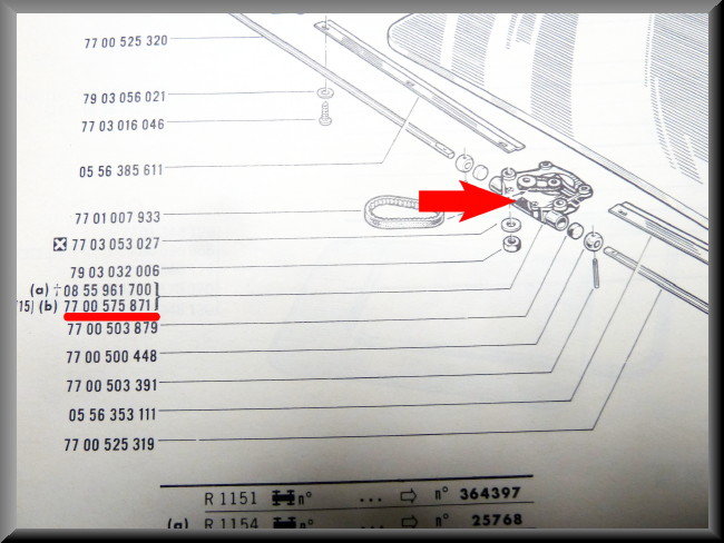 Moteur toit ouvrant – Renault 16 – OEM 7700575871