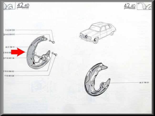Tôle de doublure avant droit – Renault 16 >1968 – OEM 0821799111