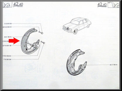 Tôle de doublure avant droit – Renault 16 >1968 – OEM 0821799111