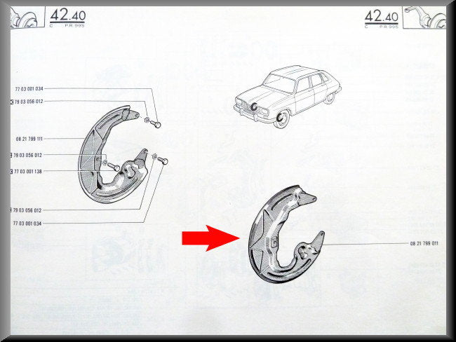 Jupe avant gauche – Renault 16 >1968 – OEM 0821799011
